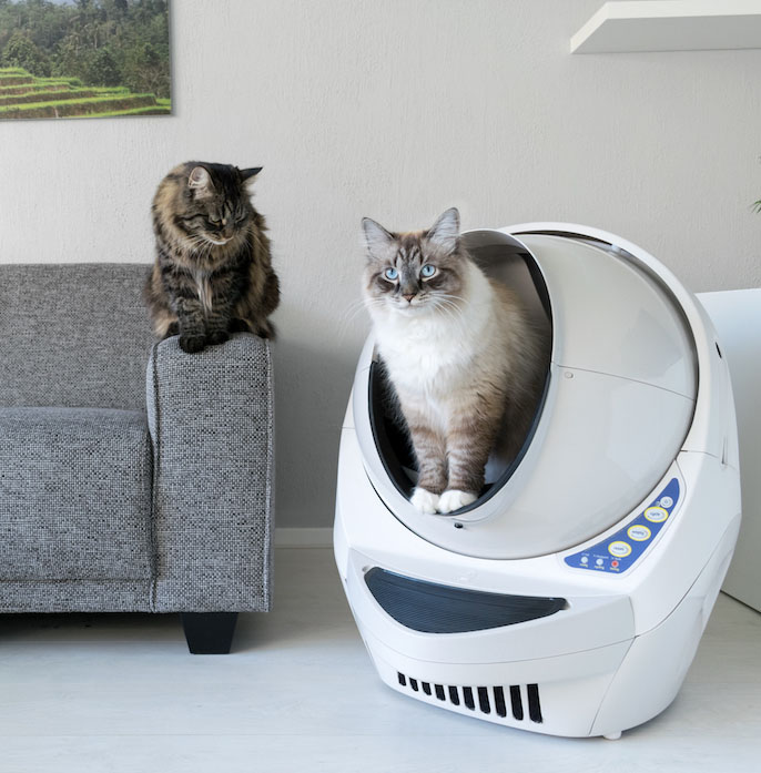 未来型全自動猫用トイレ！猫が使った直後に即動作