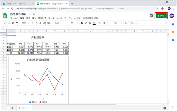 スプレッドシート Googleドライブに保存したファイルを共有する方法 Otona Life オトナライフ Otona Life オトナライフ