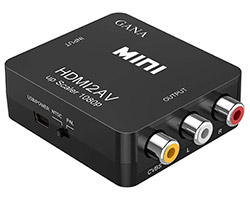 HDMIをコンポジットへ変換、GANA HDMI to AV変換アダプタ 1080P対応