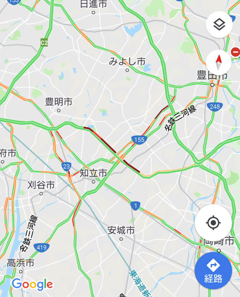 Googleマップでリアルタイムな交通渋滞情報を確認する方法！