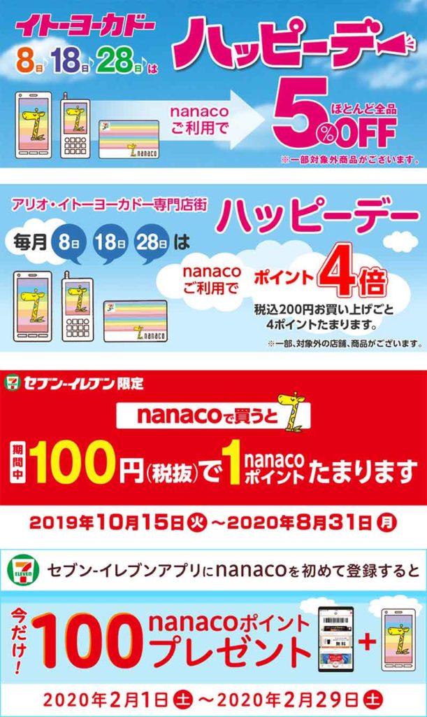 nanacoでポイント3重取りを可能にする方法 合わせ技でさらにお得