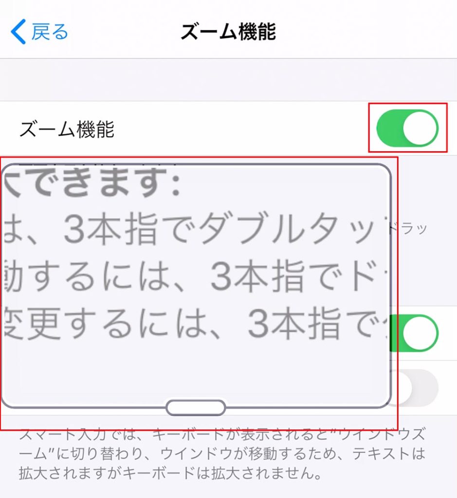 iPhone画面の文字や写真など見づらいとき拡大できる「ズーム機能」の便利な使い方