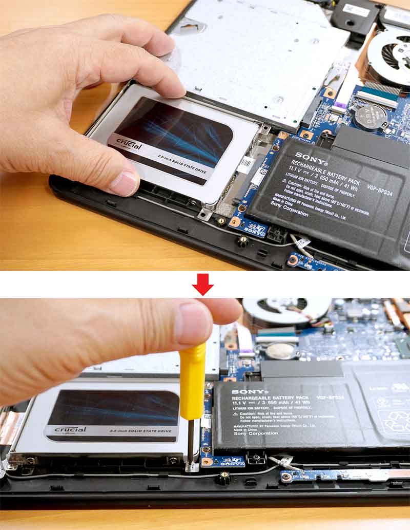 パソコン内部のHDDとSSDを交換する方法3