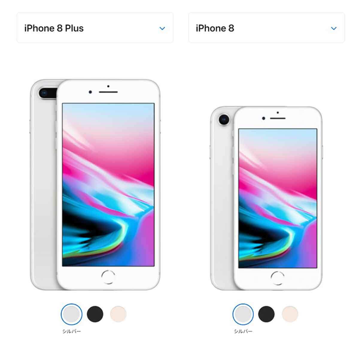 iPhone 8シリーズのサイズ比較1