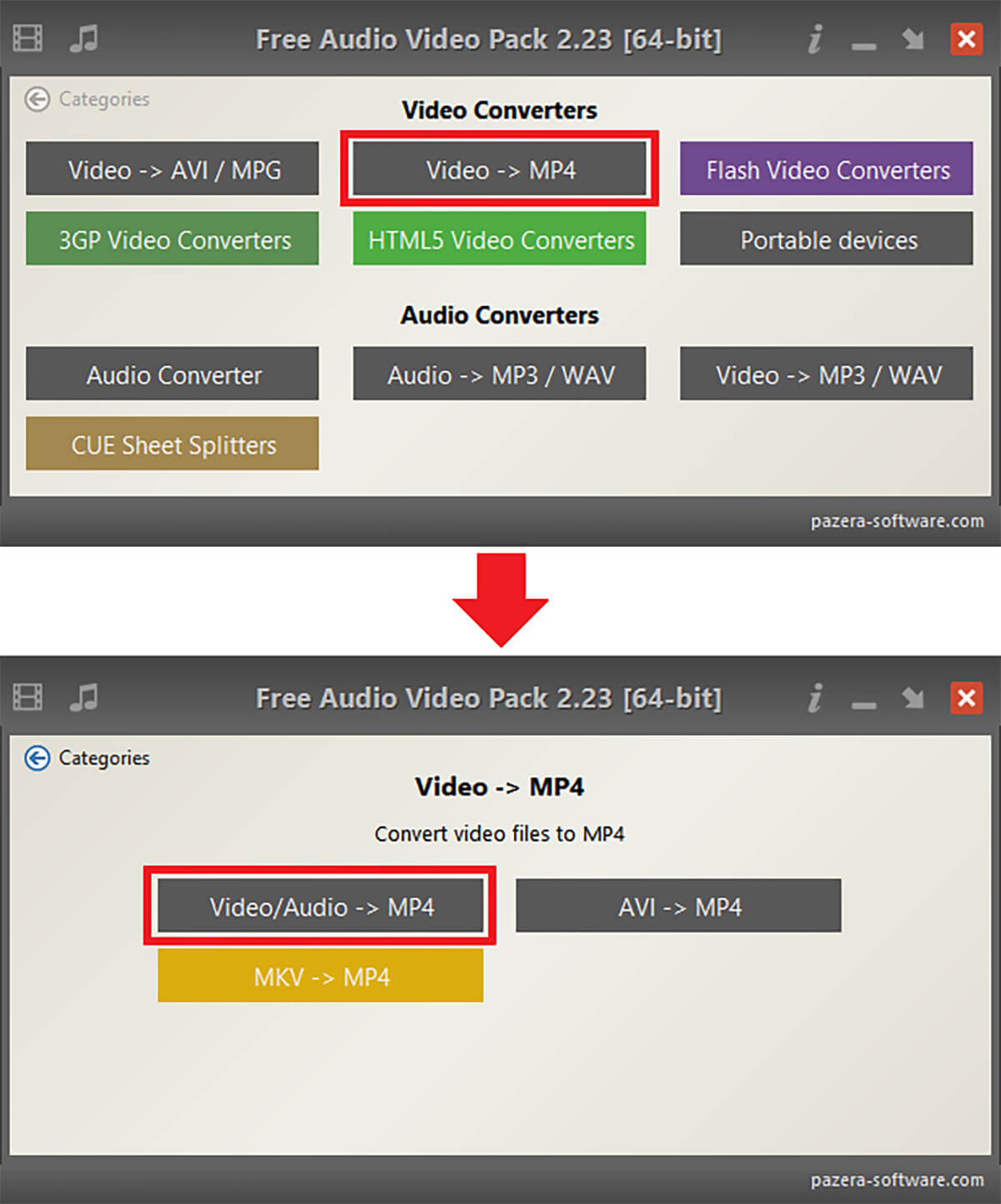 Free Audio Video Packの使い方3