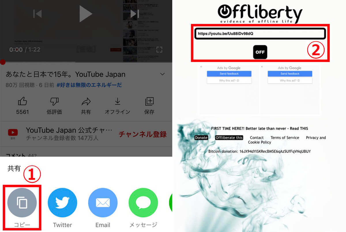 「Offliberty」を使ってiPhoneでYouTube動画をダウンロードする方法1