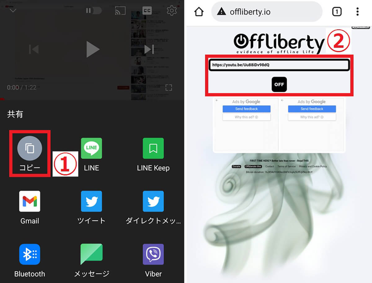 「Offliberty」を使ってAndroidでYouTube動画をダウンロードする方法1