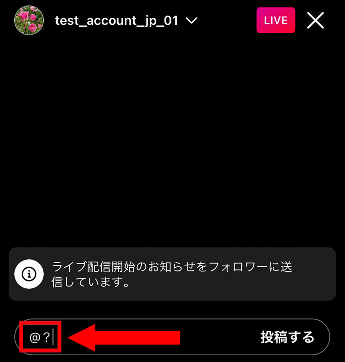 視聴者側でインスタライブのコメントを非表示にすることは可能?