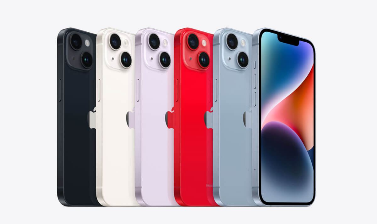 iPhone 14のカラーバリエーションは全5色