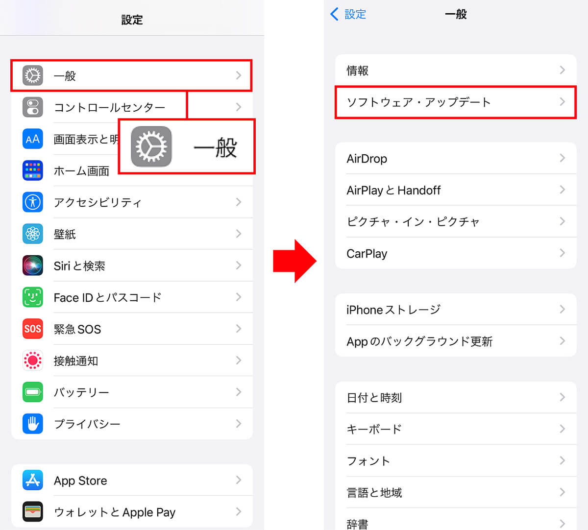 iPhoneの自動アップデートをオフにする手順1