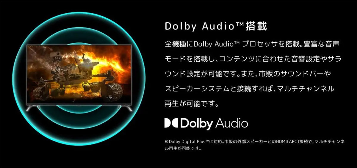 Dolby Audio™️に対応