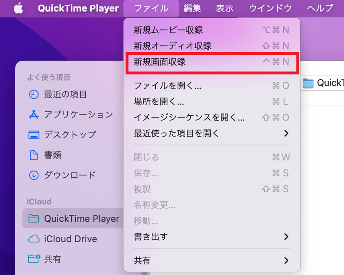 【方法②】Quick Time Playerを利用4
