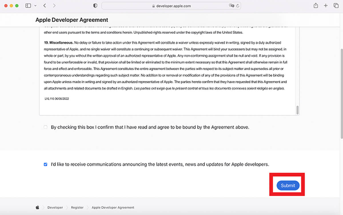 【手順①】Apple Developerにサインイン4