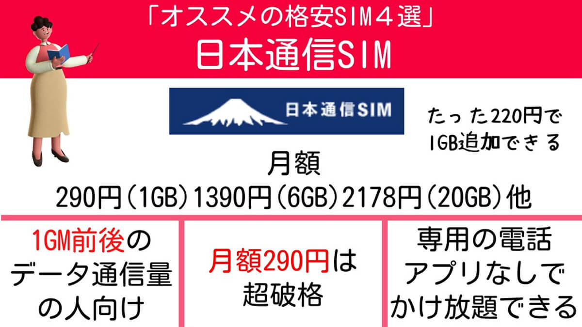 日本通信SIMの特徴とメリット