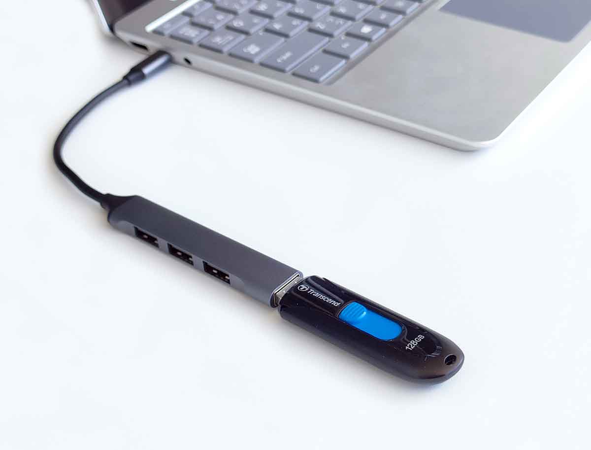 ダイソー薄型USB-Cハブ（USB4ポート）のスピードテスト3