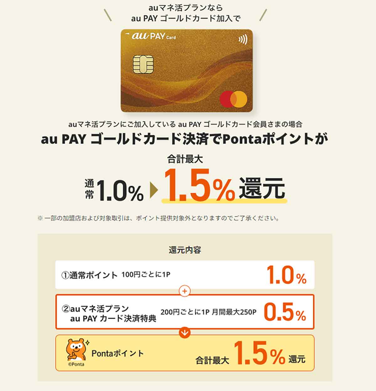 【特典3】au PAY カード決済特典