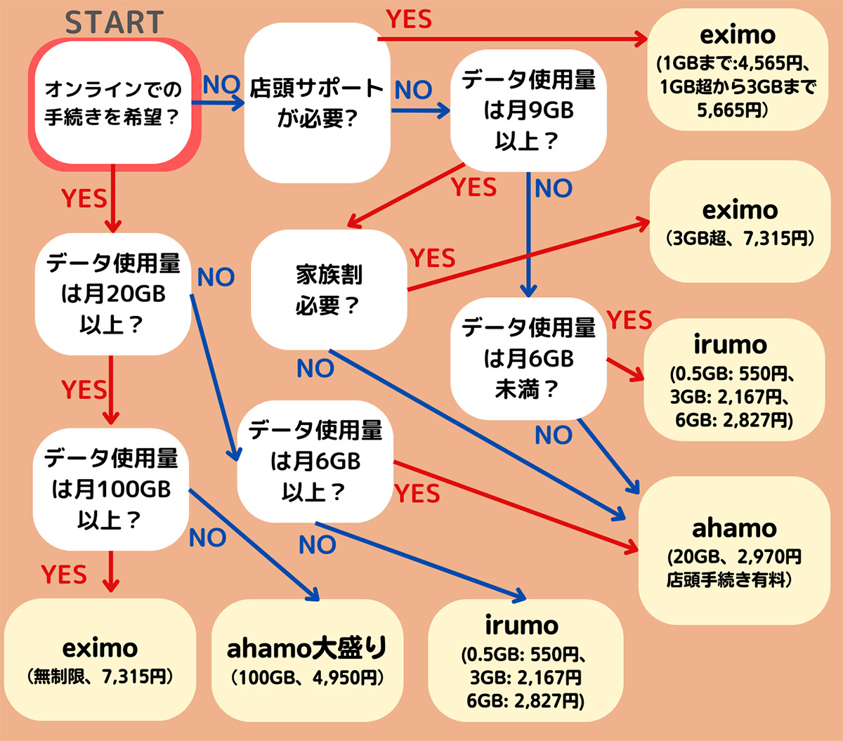 【図解】ahamoとドコモ新料金プラン「eximo」「irumo」は何が違うの？