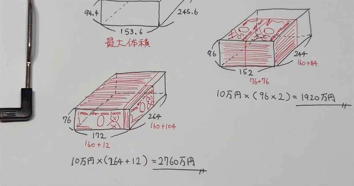 レターパックの容量が最大となる箱の折り方などを検証