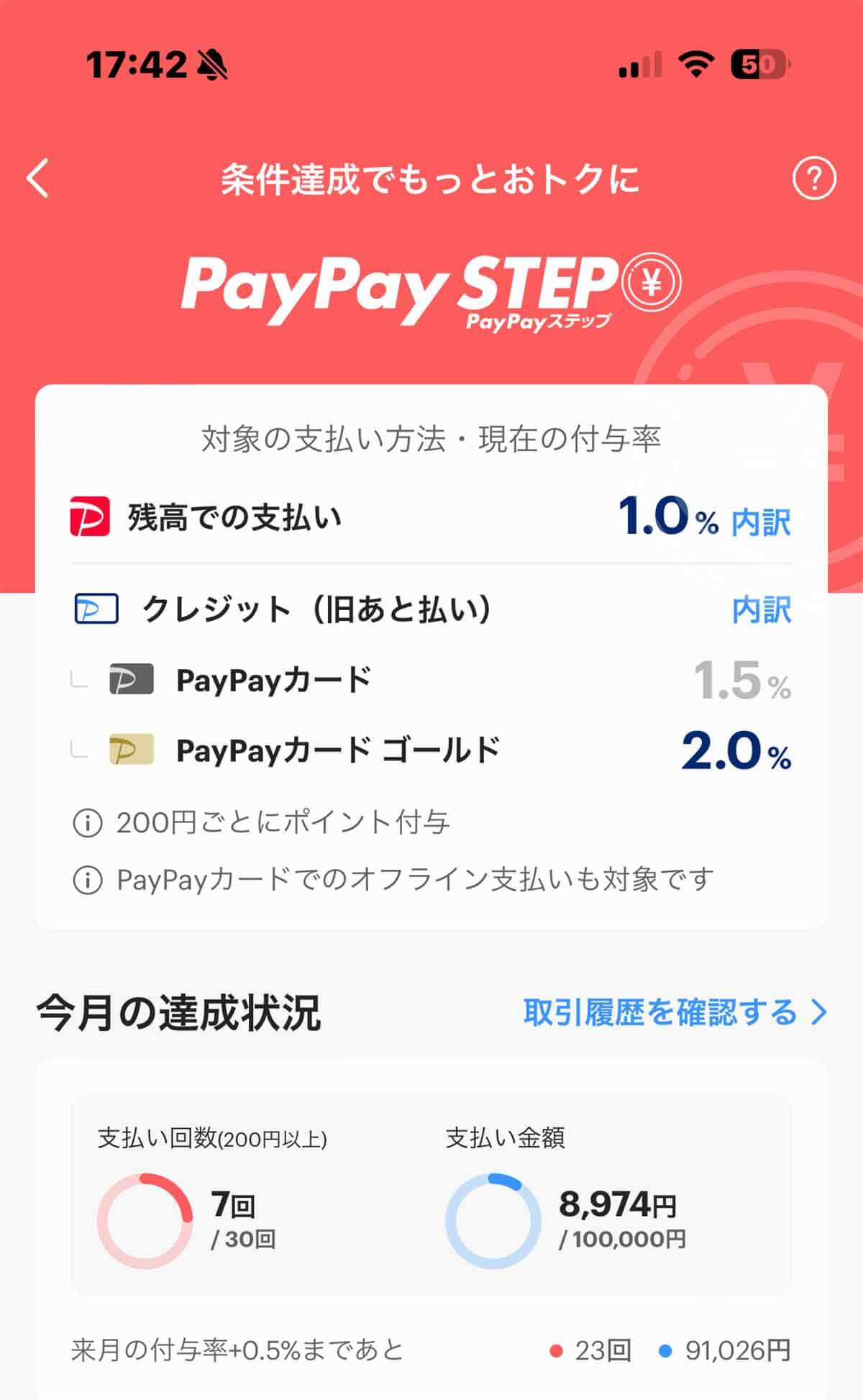 PayPayステップを利用してポイント還元率をアップ