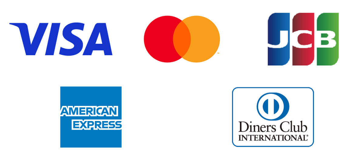 クレジットカード：VISA、Mastercard、JCBなど主要ブランドに対応済み1
