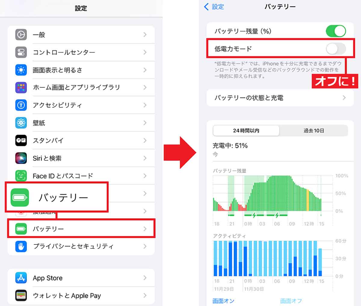 【原因4】低電力モードになっている1