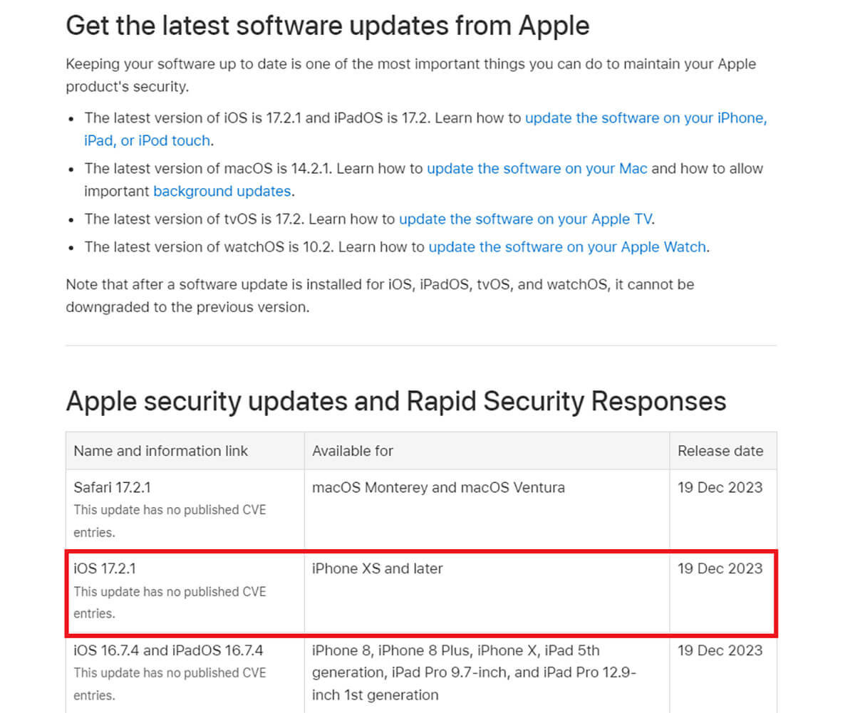 「iOS 17.2.1」では何がどう変わった？