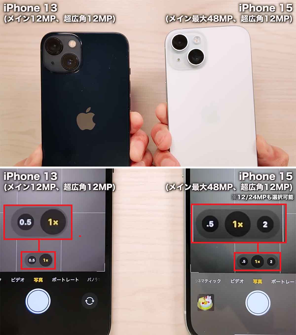 iPhone 13とiPhone 15のカメラ性能はどう違う？1
