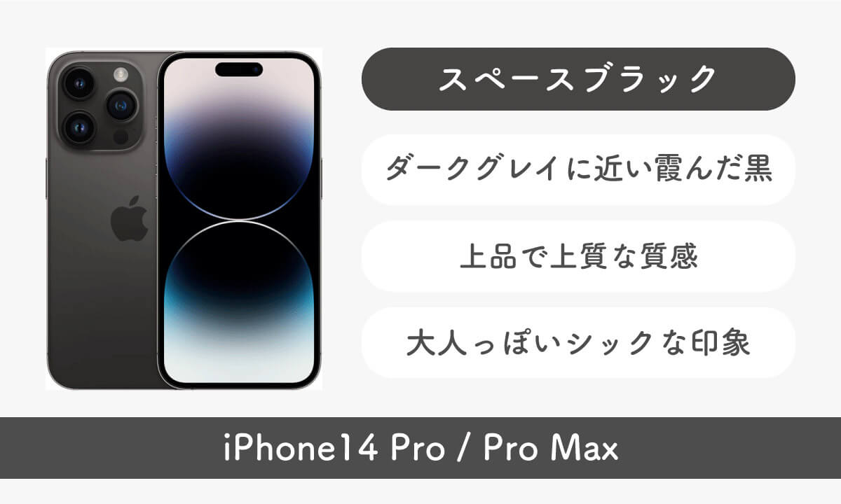 スペースブラック(iPhone 14 Pro新色）1