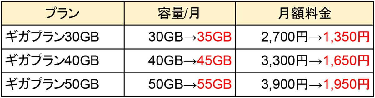 BIC SIMの料金プラン4