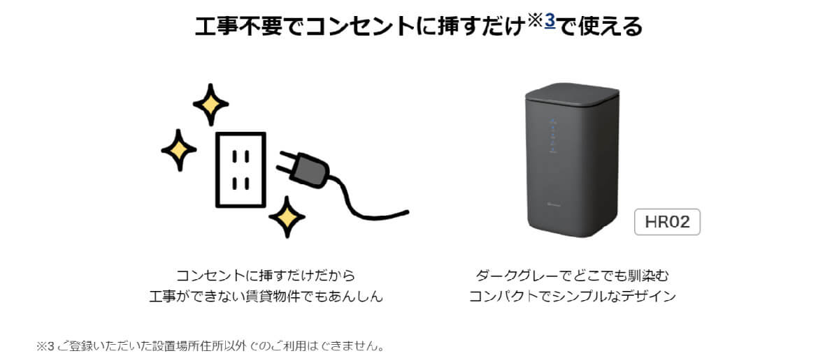 工事不要で即使うことが可能1