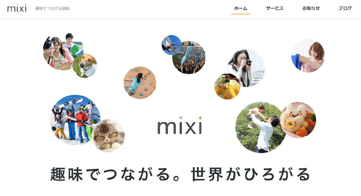 mixi：利用率2.0%（総務省調べ）1