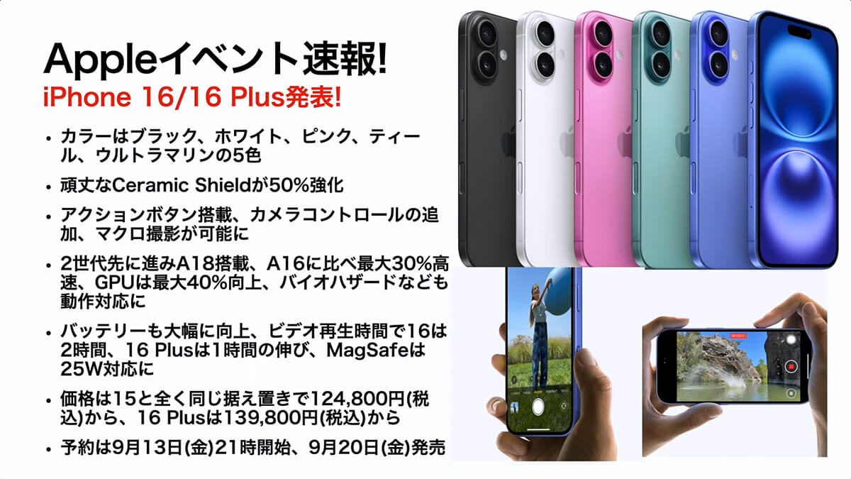 iPhone 16と16 Plusはどう変わった？1