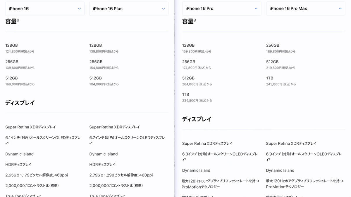 iPhone 16の機能はモデルごとに何がどう違う？8