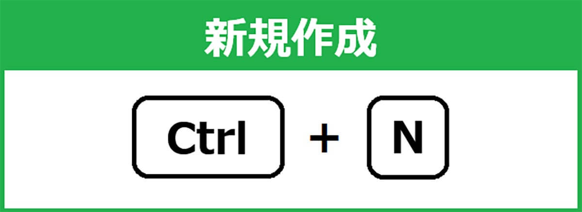 新規作成[Ctrl＋N]