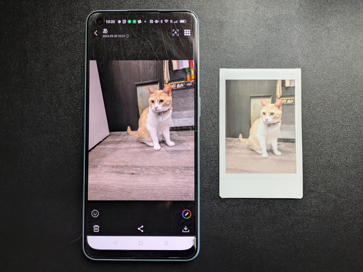 スマホに入っている過去の写真をチェキにできる1