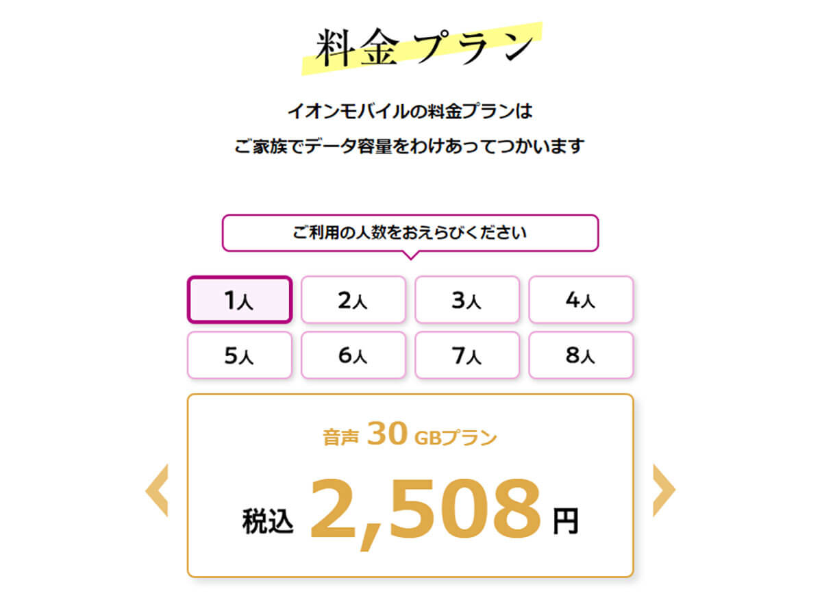 イオンモバイルの音声SIM月30GBプラン